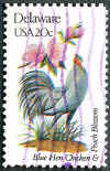 USA 20c Delaware Blue Hen Chicken and Peach Blossom.jpg (68115 byte)