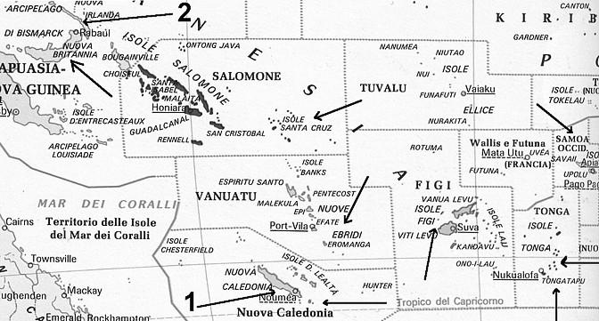 la colonizzazione delle isole del Pacifico
